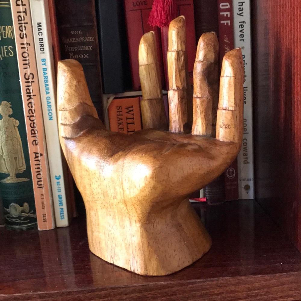 Carved wooden jewelry holder!